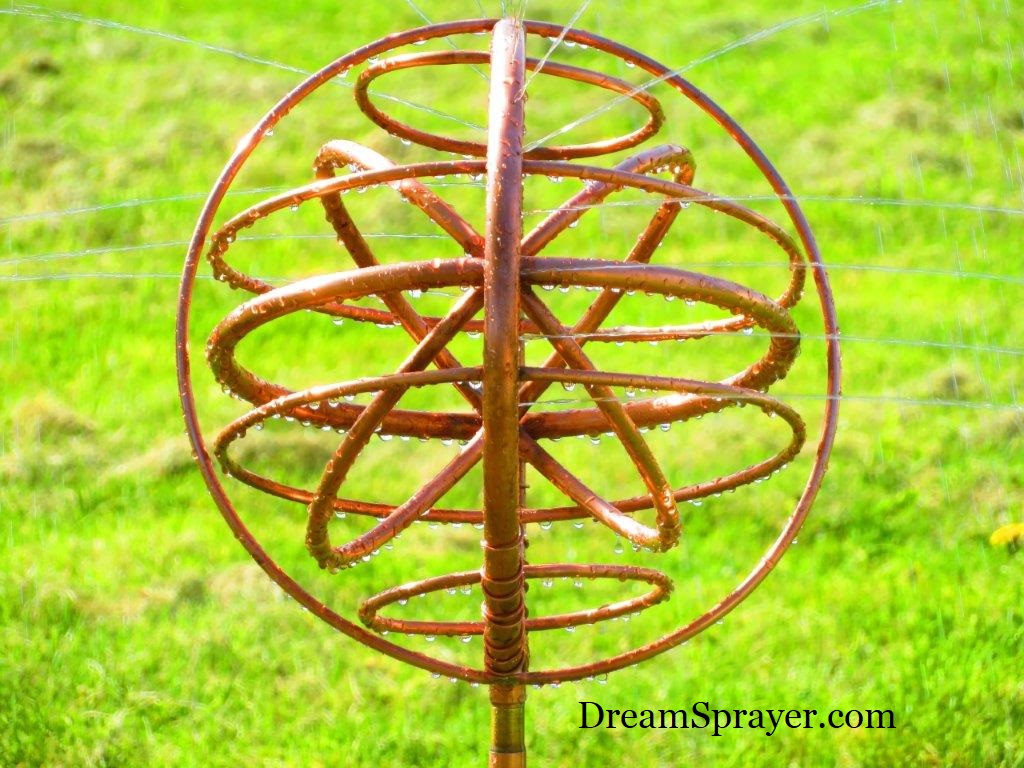 Armillary sphere copper sprinkler