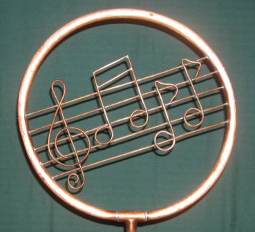 musical notes copper sprinkler