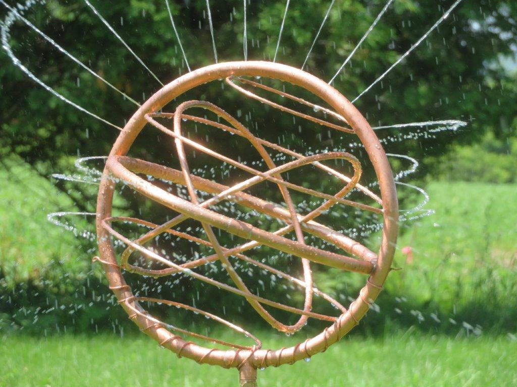armillary sphere copper art sprinkler design