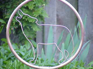 wolf art sillhouette copper sprinkler